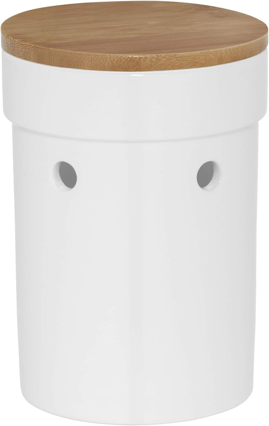 Kela brødkasse med ventilationshuller, keramisk brødkasse, SALENA, brødskål, hvid, 36,5 x 23,5 x 14 cm Madkasser Naty Shop Hvidløgsgryde