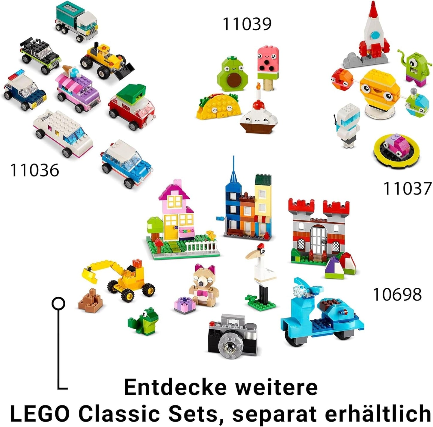 LEGO Classic Creative Dinosaurs byggesæt med dyremodeller og figurer lavet af klodser, fantasifuld legeoplevelse, gave til drenge og piger på 5 år, inklusive T.Rex og Triceratops 11041 byggesæt Besuche den LEGO-Store