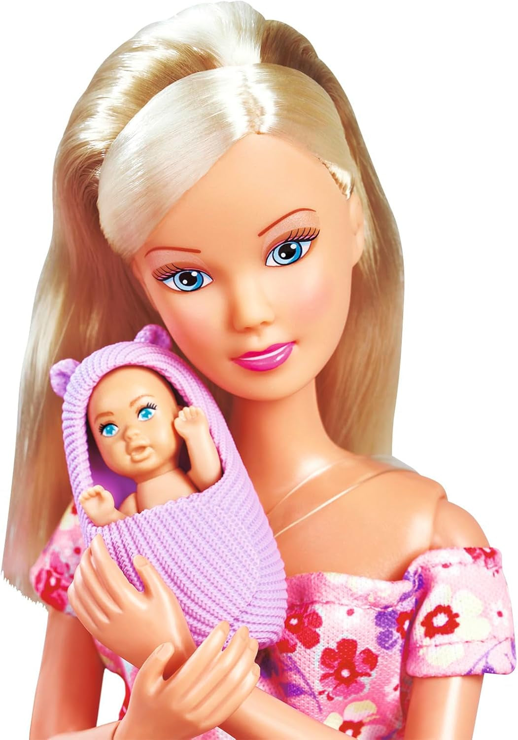 Simba 105733680 Steffi Love Doll Hello Baby (29 cm) - Gravid dukke med voksende mave, babydukke og tilbehør - Legetøj til børn, piger og drenge fra 3 år