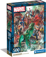 Clementoni Marvel Puslespil 500 brikker Voksne - Voksenpuslespil i 49 X 36 cm - Udfordrende voksenpuslespil fra Clementoni 35546 Puslespil Naty Shop Standardtitel