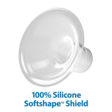 Manuel brystpumpe med 100 % silikone Softshape beskyttelse (B, 25 mm flange) og anti-kolik muligheder + 150 ml bred mund flaske med niveau 1 slow flow patte Tilbehør Mad og amning Bebe Naty Shop
