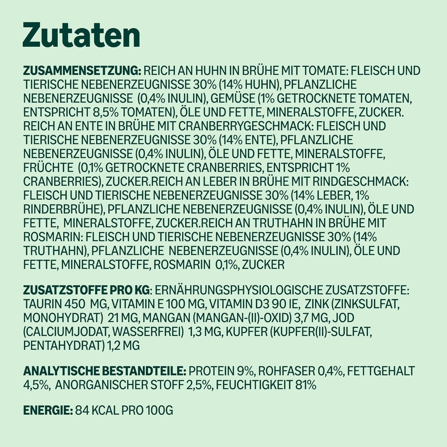 Amazon kornfri våd kattefoder til voksne katte Kødudvalg i bouillon 4,76 kg 56 pakker á 85 g (tidligere livslang)