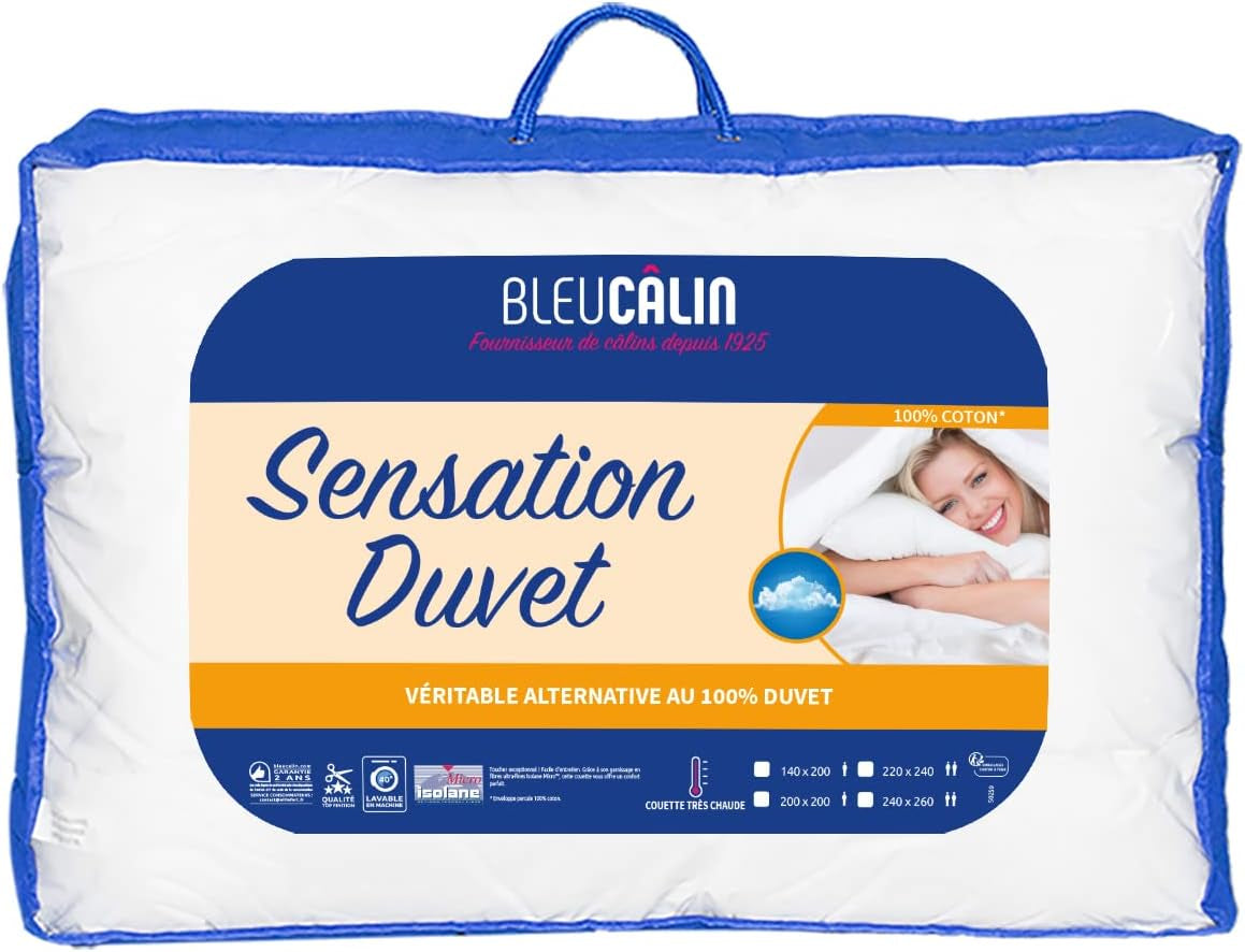 Bleu Câlin Quilt til 2 personer, Sensation Quilt, Meget varm, Hvid, 240X260 Cm, KSD50 Dyner og dyner Naty Shop