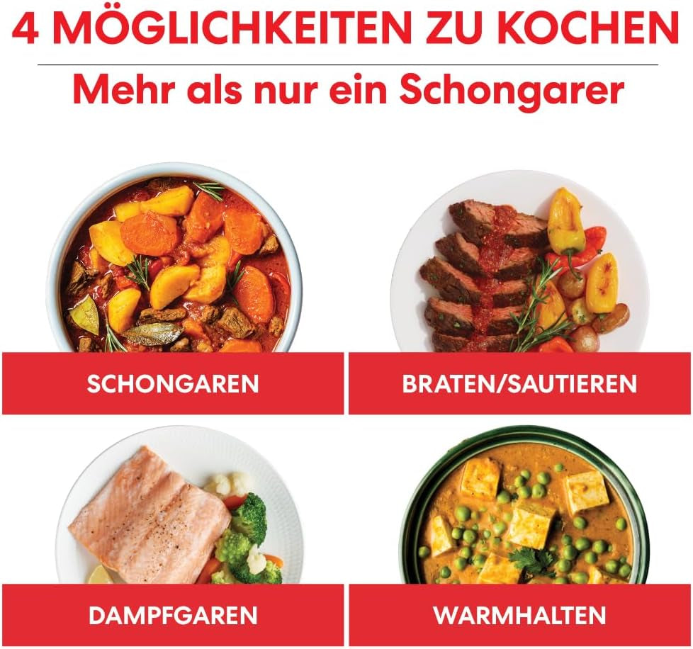Instant Pot Superior Slow Cooker, 7,1 L Multicooker, 4 madlavningsfunktioner, 800W Slow Cooker Naty Shop