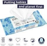Miljøvenlige engangsbabyservietter til følsom babyhud 70 servietter (1 pakke) 99 % vand 100 % plastikfri til følsom hud Eksemtilbøjelig nyfødt biologisk nedbrydelig vegansk