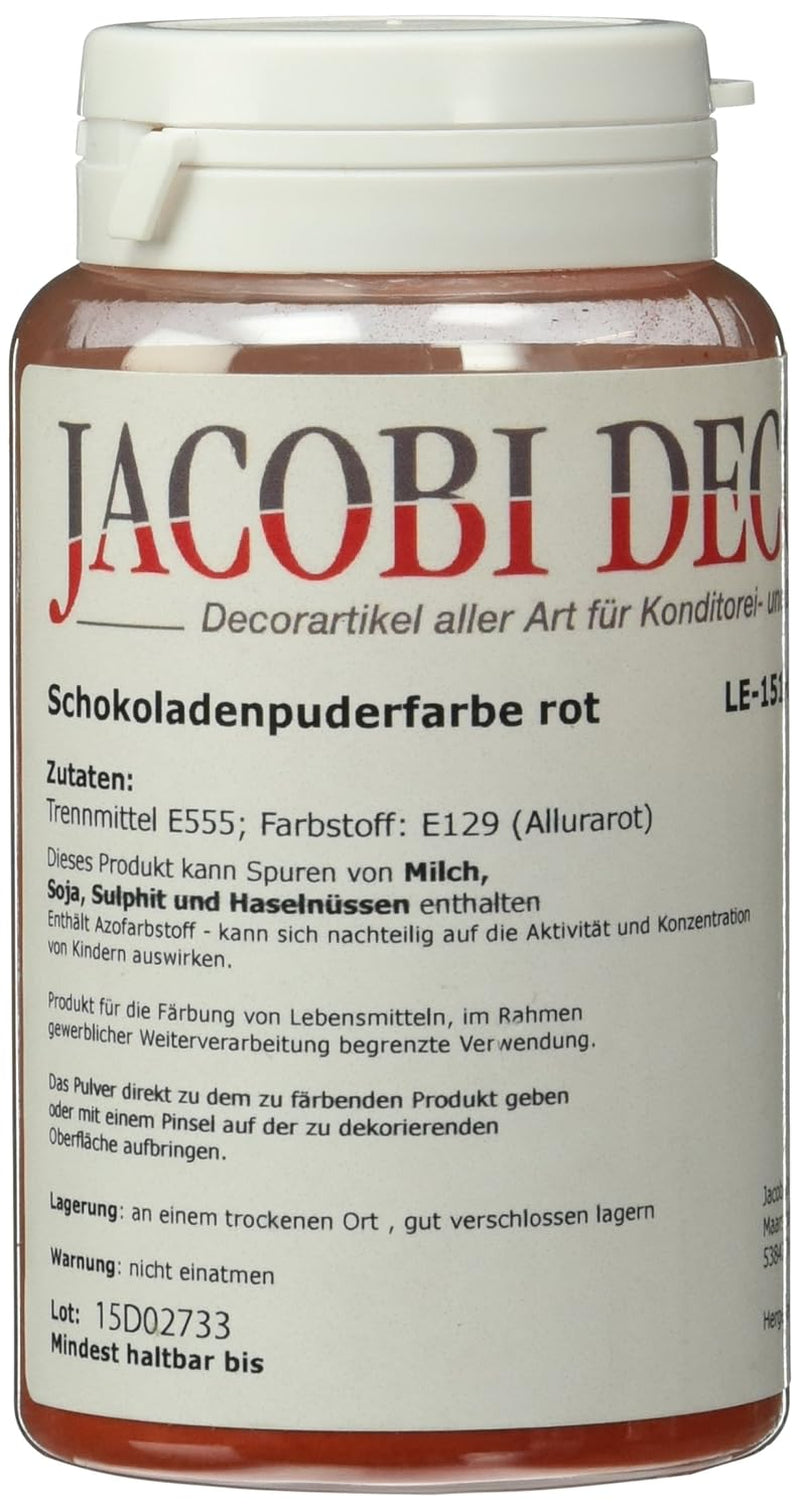 Cake Company Fat Soluble Powder Red Dye (1 x 25g) | Ideel til farvning af mad Metallisk effekt