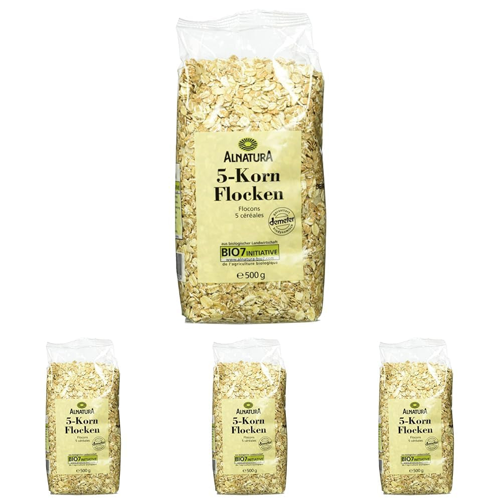 Økologiske flager fra 5 kornsorter, 500 g