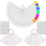 150 Stück Nail Art Tips Ring Stick, Transparent Farbe Karte Platten Nagelleck Display Ring Sticks, Nagel Salon Übungen Display Nail Tips
