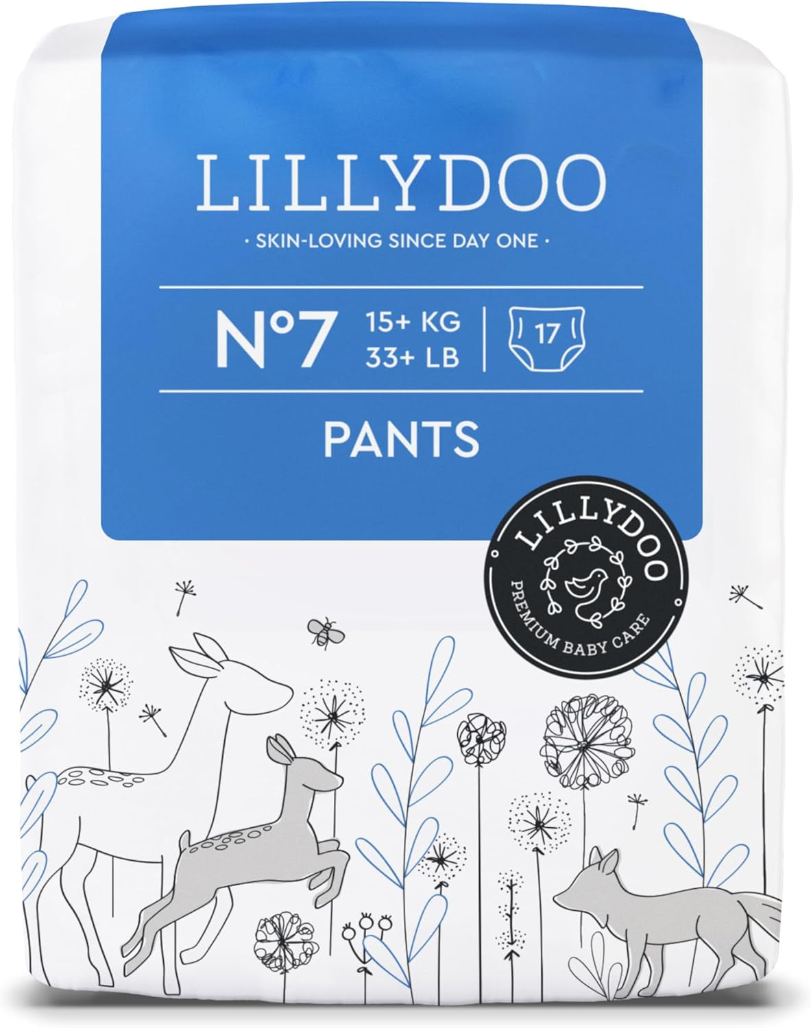 LILLYDOO Hudvenlige Bukser Størrelse 5 (12-17 kg) Månedlig æske (105 stk.)