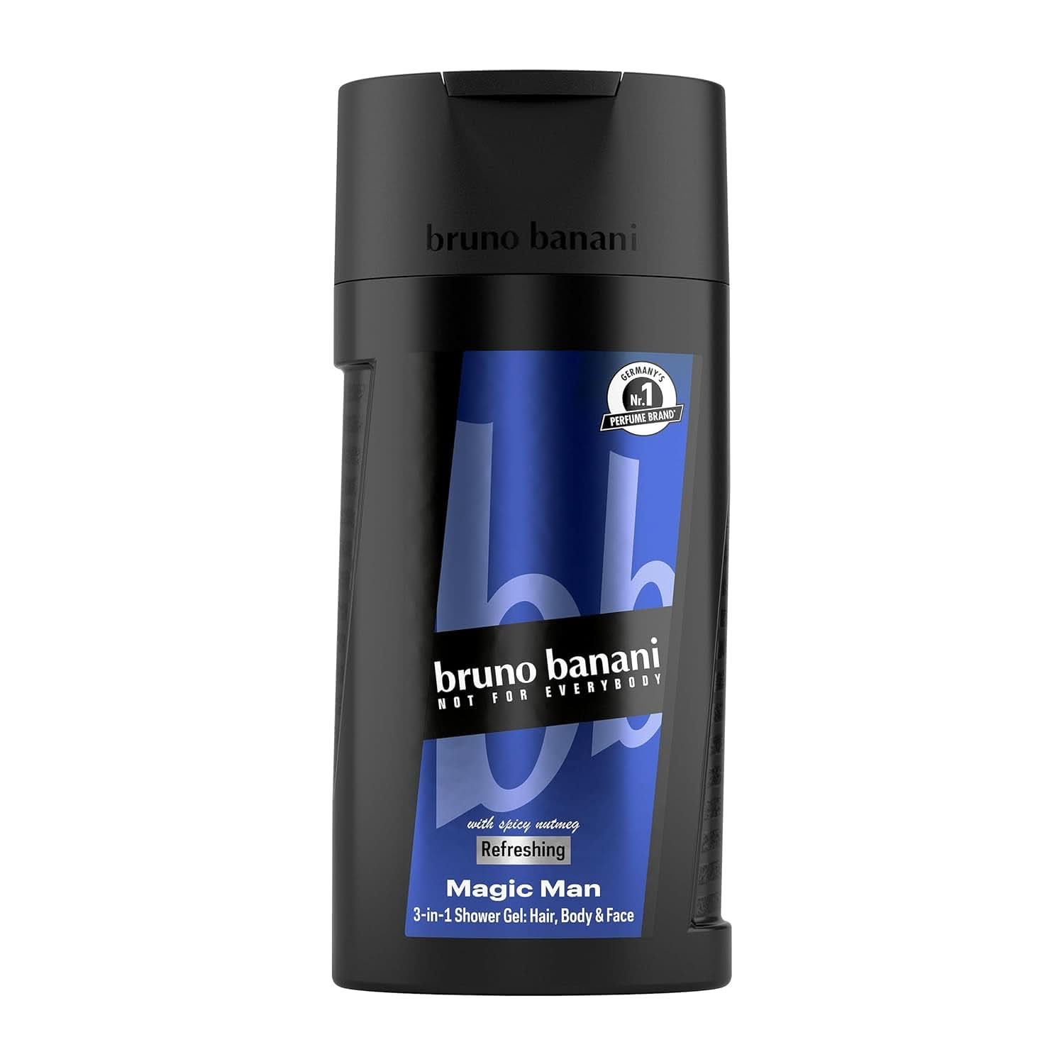Bruno Banani Loyal Man 3 i 1 shower gel til krop, hår og ansigt, mænd, 250 ml Brusebad og bad Naty Shop 250 ml Røgelse