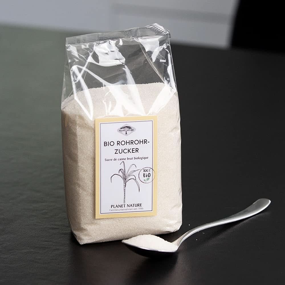Rå økologisk rørsukker, 1 kg sødemidler Naty Shop