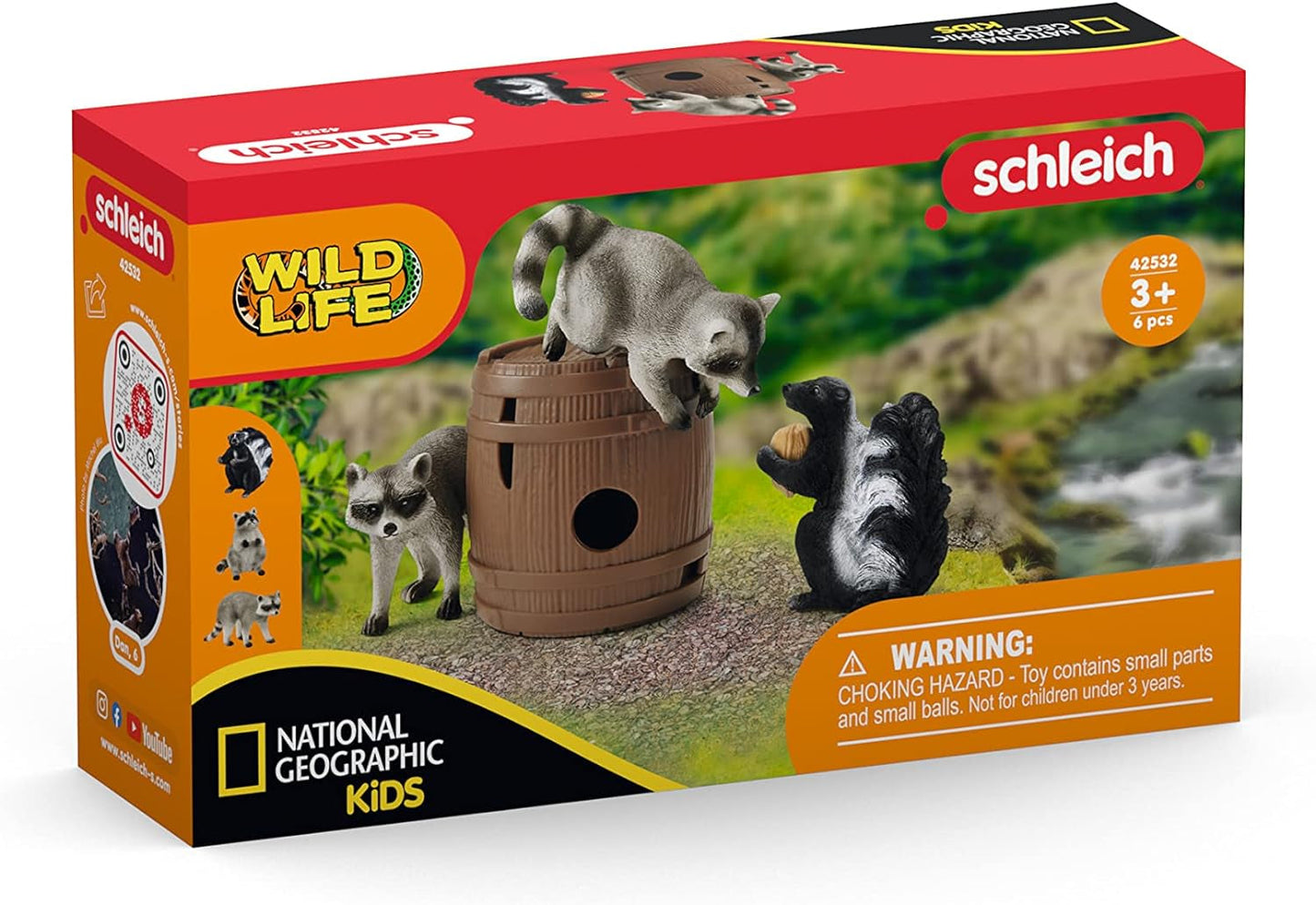 Schleich 42532 Sjov omkring nødden , Fra 3 år, WILD LIFE - Legesæt, 6 stk Actionfigurer Naty Shop Ny emballage