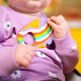 Bright Starts Beroligende Blød Serve Silikone-bytring, iskegle Let at få fat i, BPA-fri, Unisex, 3 måneder+