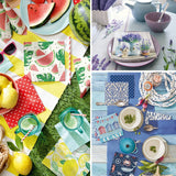PAW - 3-lags servietter (33 X 33 Cm) I 20 stykker I Perfekt til fødselsdage, fester, bryllupper, nadver og helligdage I Farverige papirservietter - Elegante blomster I Farve: Fredelig have