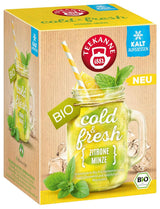 Teekanne Cold & Fresh BIO 4Er Mix - Med de nye varianter citron-mynte, fersken-maracuja, appelsin-rosmarin, grapefrugt-mynte-ingefær (4 X 45G)