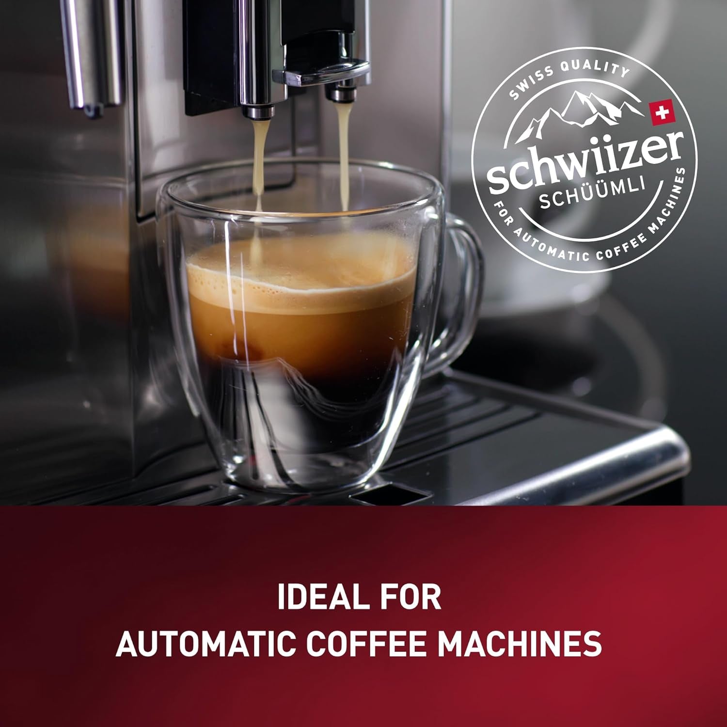 Schwiizer Schüümli Espresso, 100% Arabica kaffebønner, stærke og intense, ideel til automatiske espressomaskiner, styrke 4/5, mellemristet, Rainforest Alliance, 1 kg