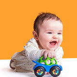 Bright Starts Oball Rattle Legetøj Bil Motor Aktivitetslegetøj til babyer og småbørn fra 3 måneder 1 stk Tilfældig farve Blå eller rød Babylegetøj Naty Shop