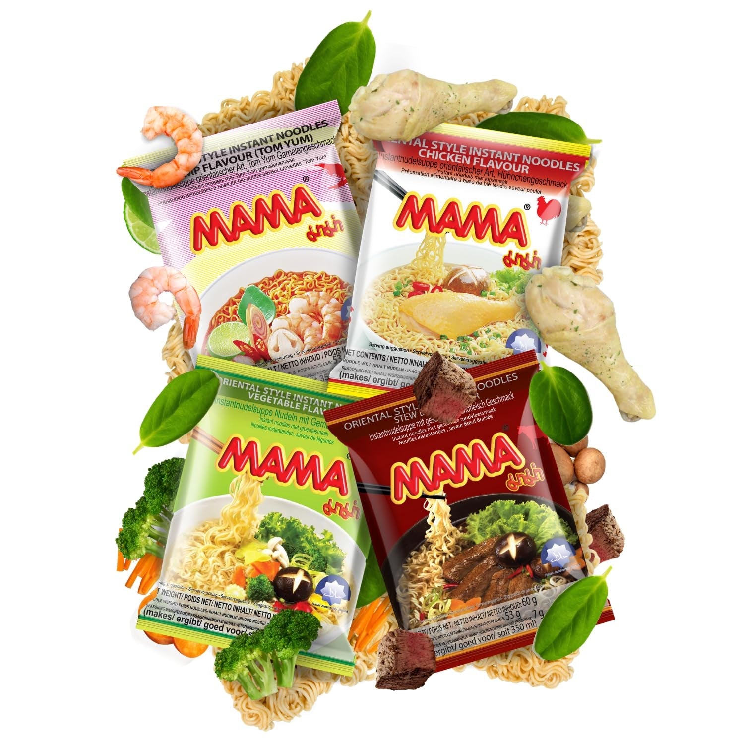 MAMA - Instant Nudles with Chicken - Multiple Pack (30 X 55 GR)