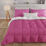 PETTI Artigiani Italiani - Dobbeltseng vinterdyne, maxi, monokrom, dobbeltsidet, hvid, grå, 100% Made in Italy Dyner og dyner Naty Shop Fuchsia hvid Una Piazza E Mezza