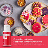 Color Mill Liquid Food Coloring Set - 5 x 20 ml oliebaseret (sort, varm rosa, lilla, rød og blå) - UV-resistent - Perfekt til bagning og som topping til kager, muffins og kagepynt