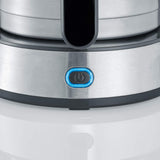 SEVERIN "TypeSwitch" espressomaskine med termokande, AromaSwitch til valg mellem 2 bryggeprofiler, kaffemaskine til op til 10 kopper, 1000W, børstet rustfrit stål-sort, KA 4845