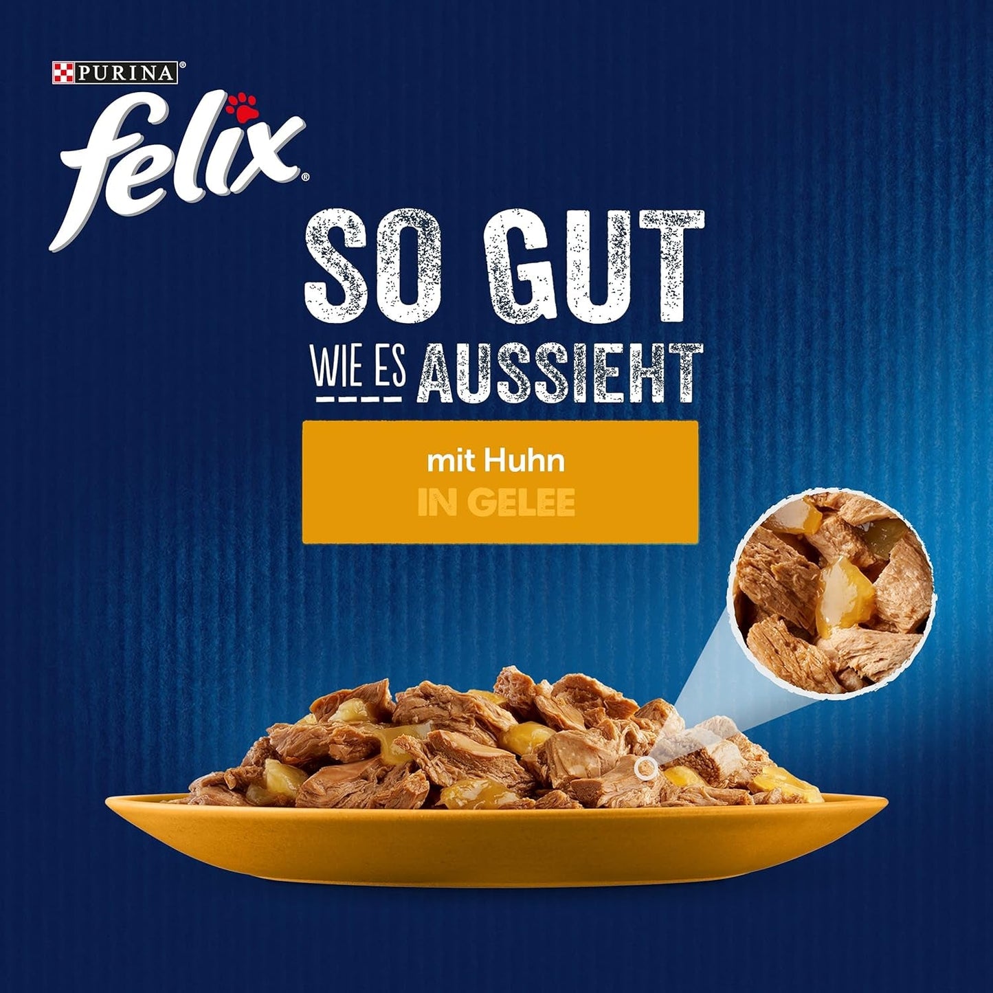 Felix så godt som det ser ud Våd kattefoder i gelé med kylling, pakke med 26 (26 x 85 g)