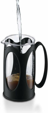 Bodum Kenya kaffemaskine - 1L / 8 kopper - Manuel fransk presse Borosilikatglas og rustfrit stål - Tåler opvaskemaskine - Fremstillet i Portugal
