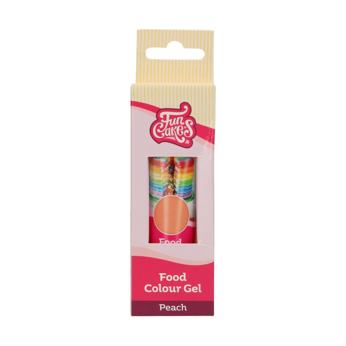 Funcakes Peach Gel madfarve: Højkoncentreret madfarve til dej, creme, fondant og marcipan. Nem dosering. Enkelt dråbe for at skabe levende farver. Halal. 30 g.