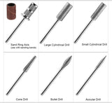 MWOOT Diamond-neglebor til elektriske neglefiler med slibeærmer Slibebånd Neglebor til kunstige negletilbehør Cuticle Remover
