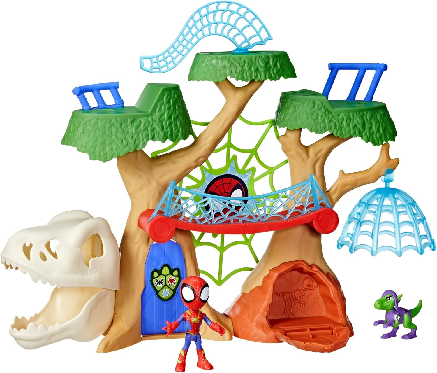Marvel Spidey og hans supervenner Dino Treehouse Superhelte-legesæt Actionfigurer Naty Shop Standardtitel