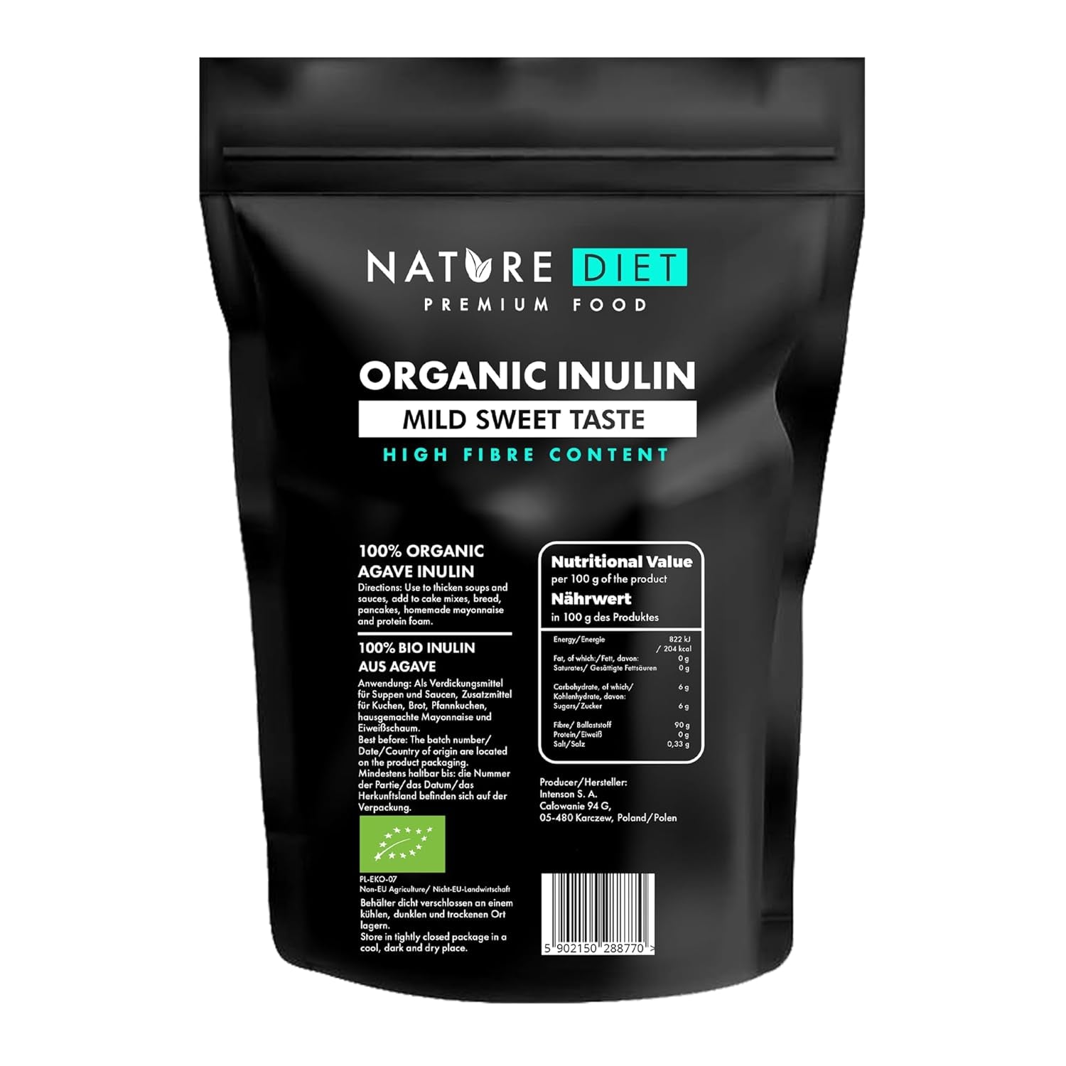 Naturkost - Bio-Inulin 1 Kg | Aus Agave | Natürliches Präbiotikum Sweeteners Naty Shop Standardtitel