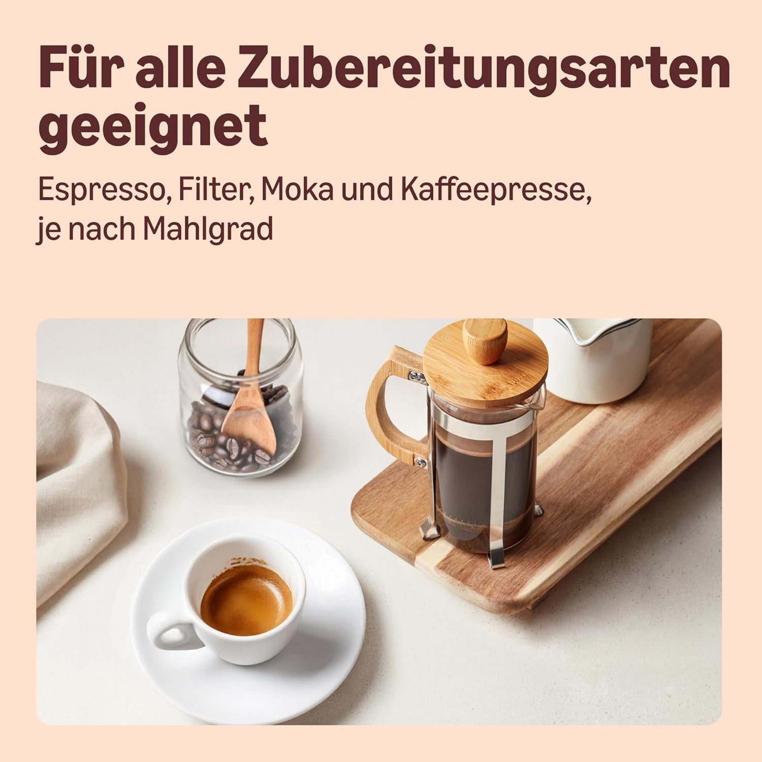 af Amazon Espresso Crema Röstkaffee Ganze Bohnen, 1 kg (2 pakker á 500 g), Rainforest Alliance-Zertifizierung