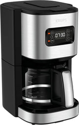 Krups F30908 ProAroma Espressomaskine med filter og glaskaraffel, kapacitet 1,25 l, 10-15 kopper, 1050 W, sort