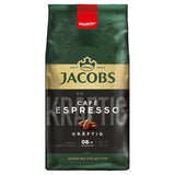Jacobs Café Crema Gold Kaffebønner 1 kg – Vollmundig, Aromatisch, Fruchtige noter, Arabica & Robusta bønner, Intensität 5/10, Ideel til Café Crema Naty Shop Espresso 1 Kg