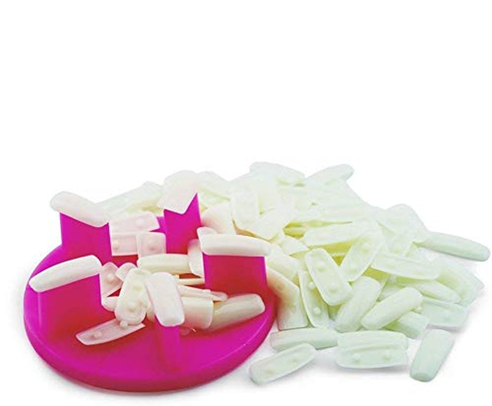 Plast False Negle Tip Holder Øv Plastic Display Stol Stel Lotus Holder 100 False Negle Negle Tools Negle tilbehør