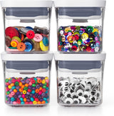 OXO 11236100V1UK Beholder til madopbevaring, plastik, gennemsigtig Fødevareopbevaringsbokse Naty Shop Sæt med beholdere