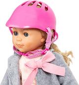 Bayer Design 79603AA Puppenfahrradhelm, Puppenhelm, Reithelm for Puppen, Puppenzubehör, Rosa