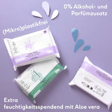 Naïf - Vådservietter uden plastik - 162 stykker (3 pakker med hver 54 servietter) - til babyer og børn - bund, krop, ansigt - med aloe vera og bambus - 0% duft og alkohol