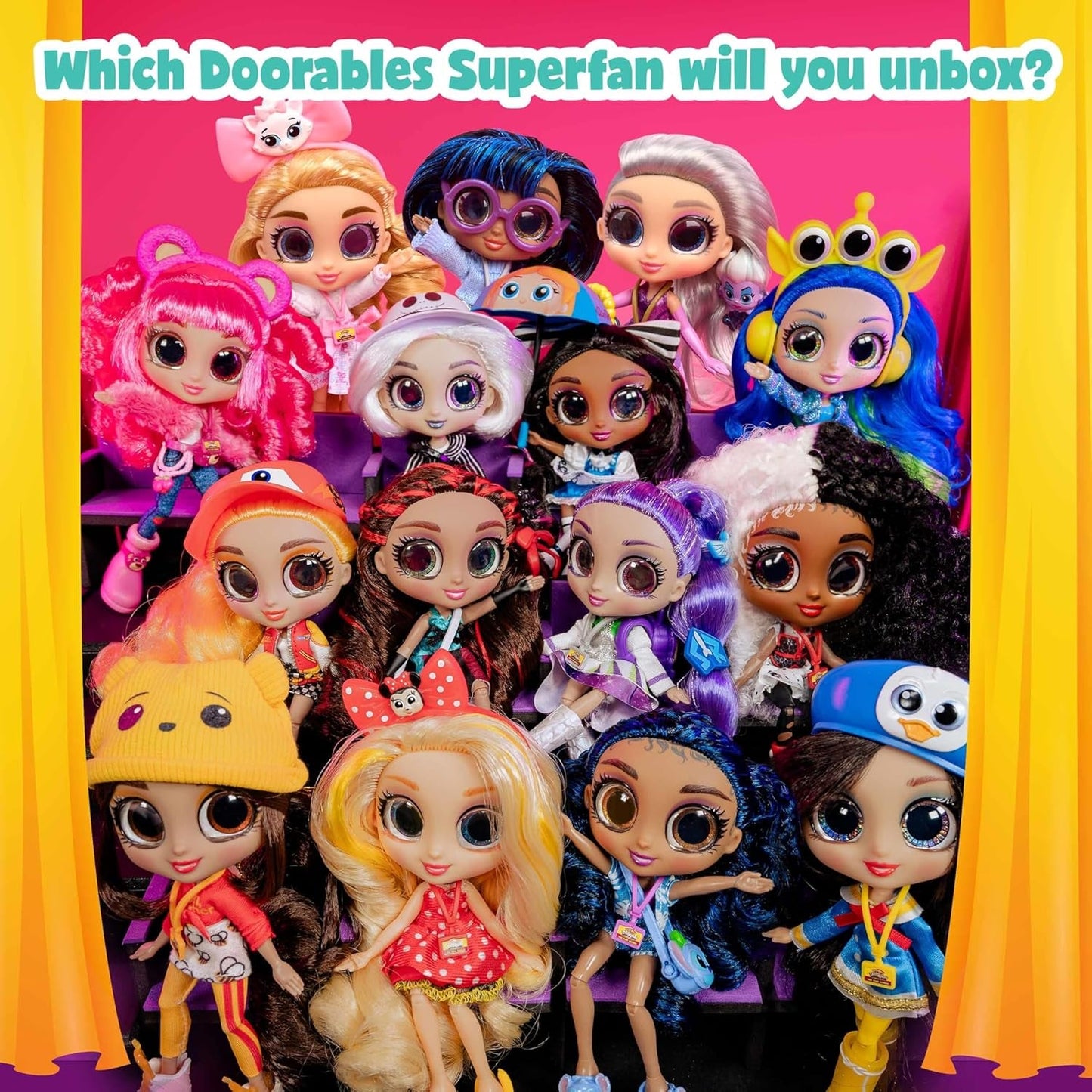 Disney Doorables Adoorbs Series 1 samlerdukker med tilbehør, 14 cm, modedukke, 5+-legetøj, Just Play