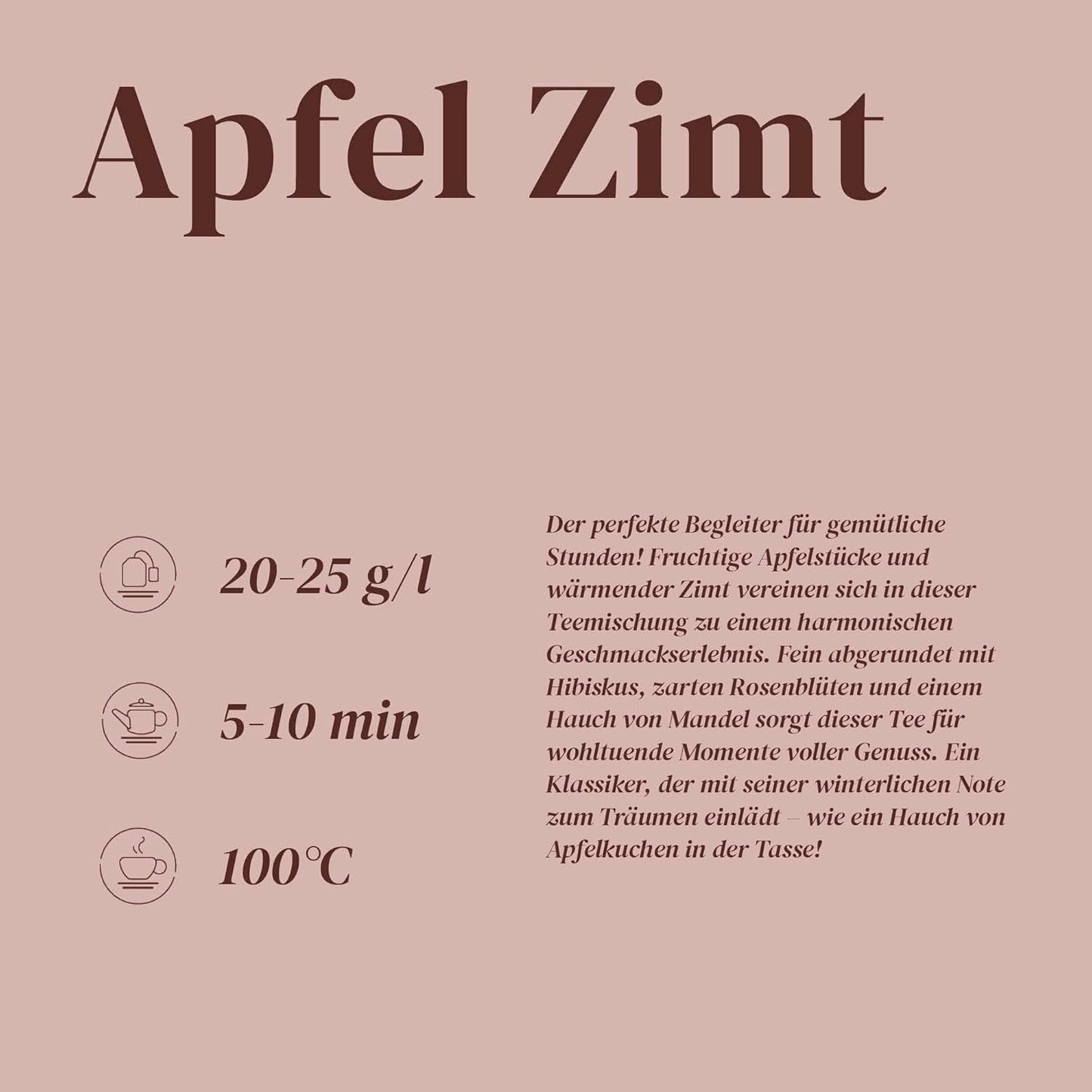 Alpaca te | Æble og kanel | Blanding af frugtte | Bulk | Genlukkelig (100 g)
