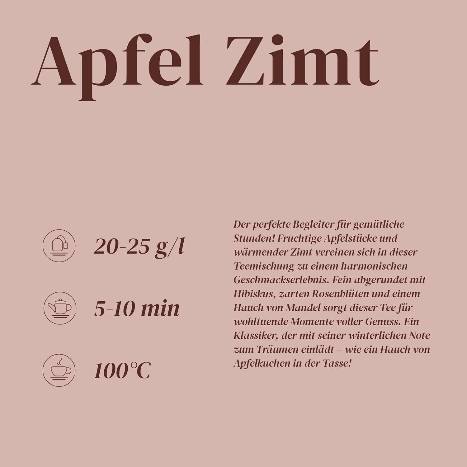 Alpaca te | Æble og kanel | Blanding af frugtte | Bulk | Genlukkelig (100 g)