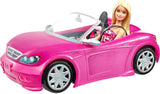 Barbie dukke og pink glitter cabriolet, realistiske dæk, logo, legetøj fra 3 år og op, DJR55