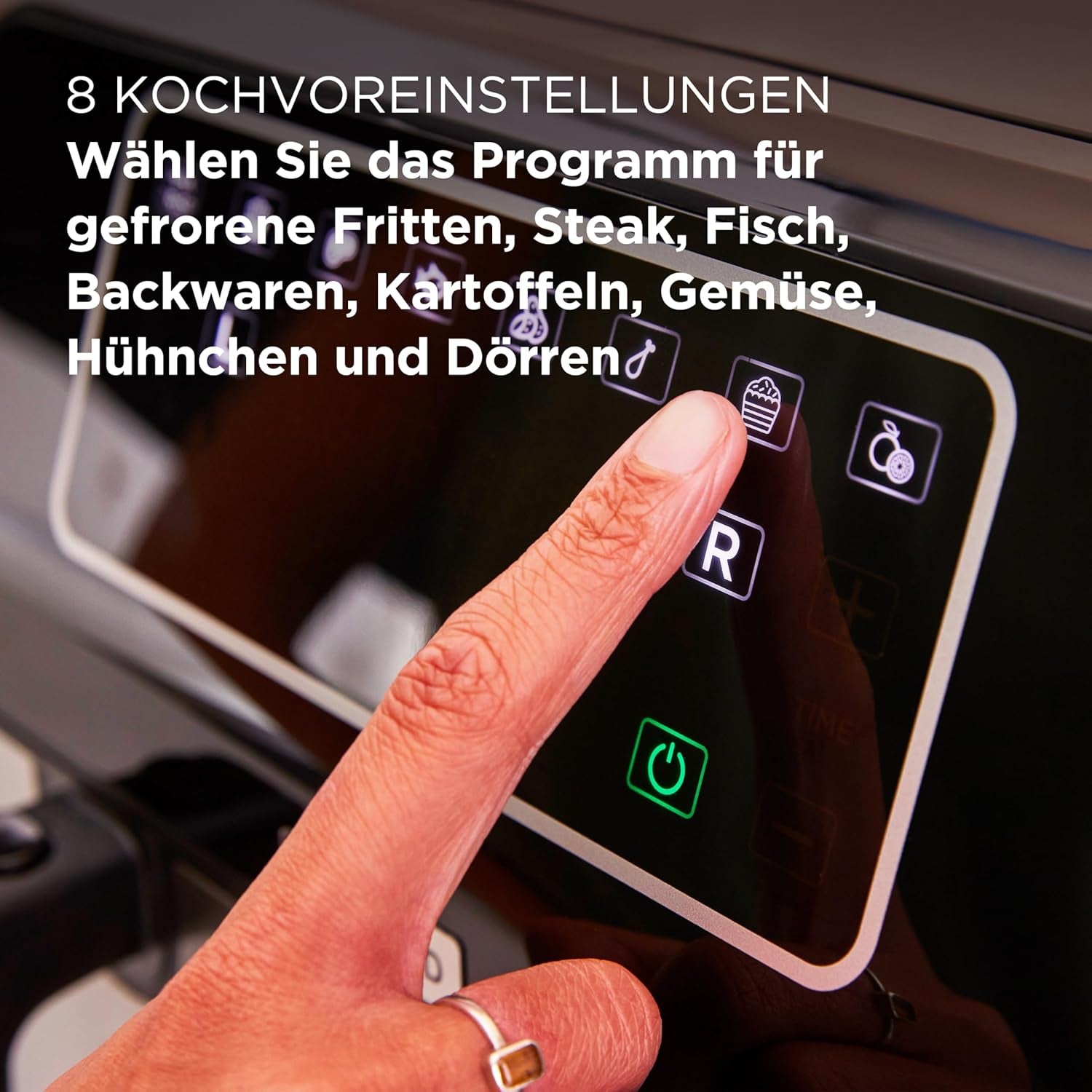 Kenwood Khealthy Twin Airfryer, 8L (2X4L), dobbeltkammer, 8 programmer, Dual Cook & Sync Finish-funktion, touchskærm Hvidevarer Naty Shop