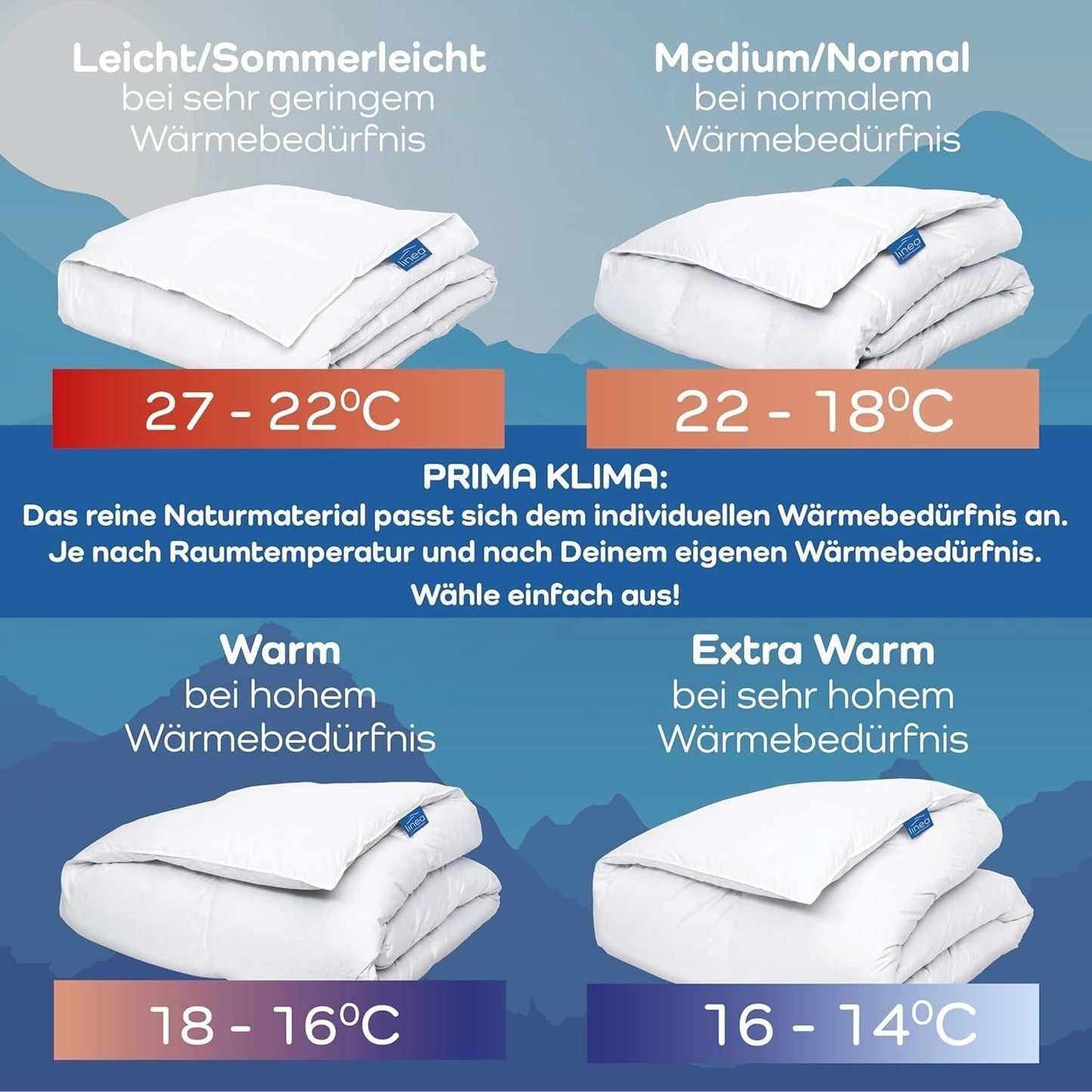 Böhmerwald Eksklusiv quilt, kamel, hvid, 135 X 200 Cm Dyner og dyner Naty Shop
