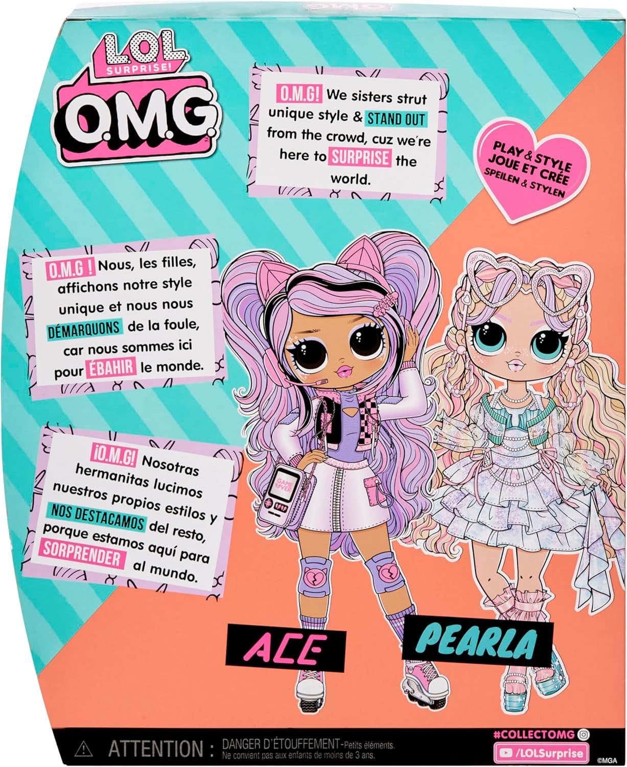 LOL overraskelse! OMG Pearla modedukke med 15 overraskelser - dukke med havfruestil outfit og tilbehør - til alderen 4 og opefter