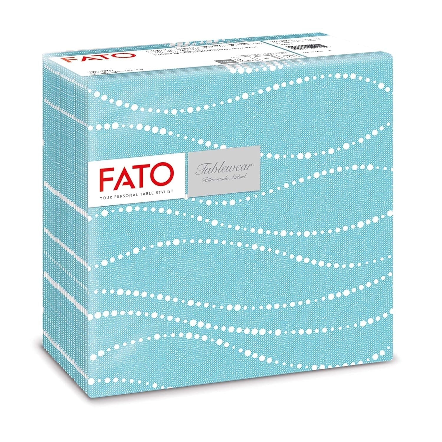 Fato - Tørre papirservietter, airlaid, tekstileffekt, pakke med 50 servietter, 40X40 foldet i 4 format, Tropicana Decor
