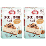 RUF Cookie Dough Cake Ohne Backen, Tortenboden Aus Keksteig Mit Frischkäse-Creme Und Schokoladenstückchen, Inkl. Kuchenform, 1X325G Blanding til bagning og madlavning Naty Shop 325 G (2Er Pack) Cookie Dough Cake