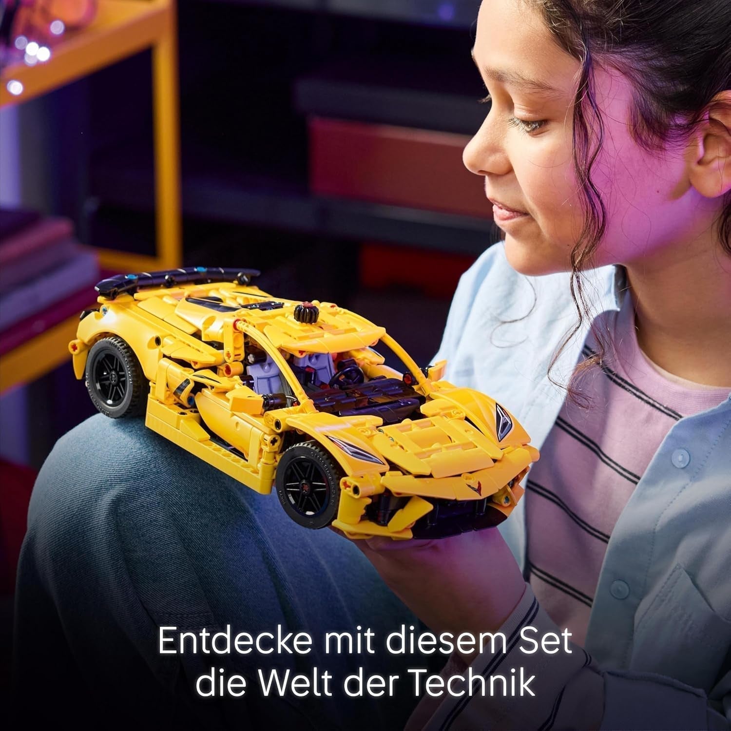 LEGO Technic Chevrolet Corvette Stingray - Samlerbyggelegetøj - Legetøjssportsvogn - Bilmodel - Gave til 9-årige drenge og piger, der elsker legetøjsbiler 42205 Byggesæt Besuche den LEGO-Store