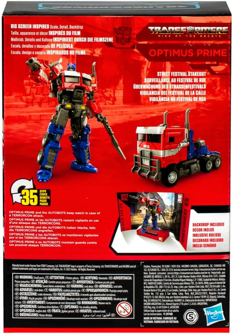 Transformers Studio Series Voyager Class Rise of the Beasts 102 Optimus Prime Action Figur Rød Hvid Blå Action Figurer Naty Shop