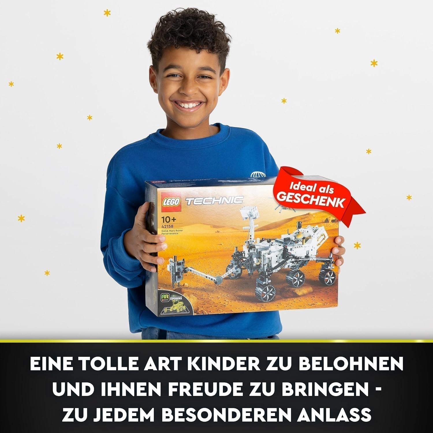 LEGO Space Legetøjssæt 42158 Technic NASA Mars Rover Perserverance with Ar App, Science Building Legetøj til piger og drenge 10+ byggesæt Besuche den LEGO-Store